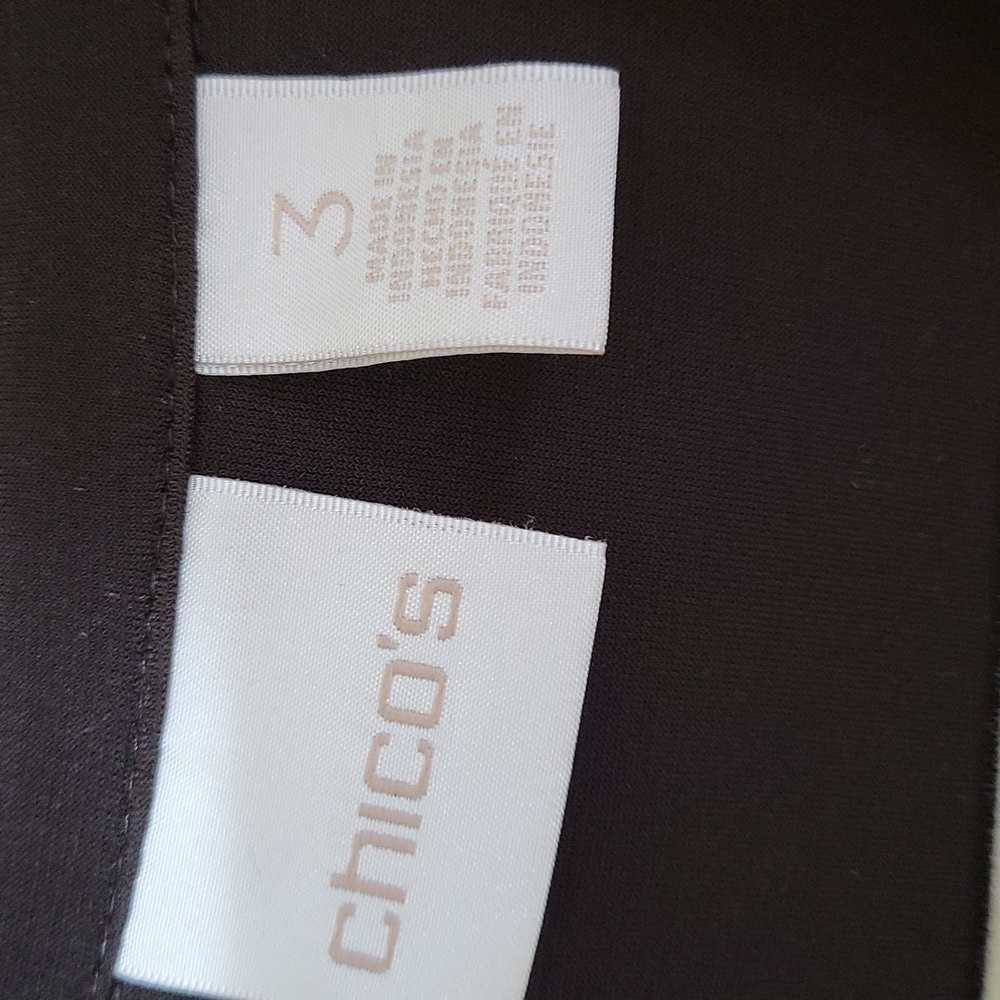 EUC Chico's Chocolate Dress Size 3 - Picture 4 of 5